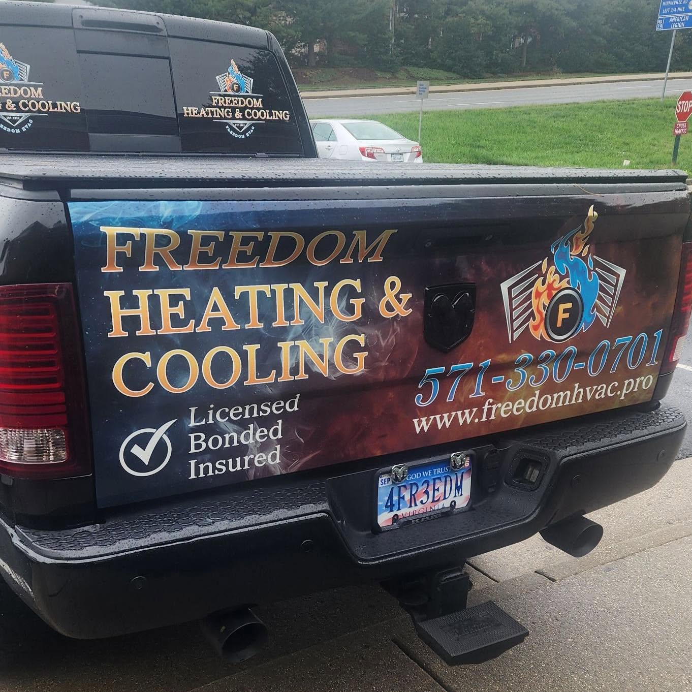 Freedom Heating & Cooling service truck in Northern Virginia